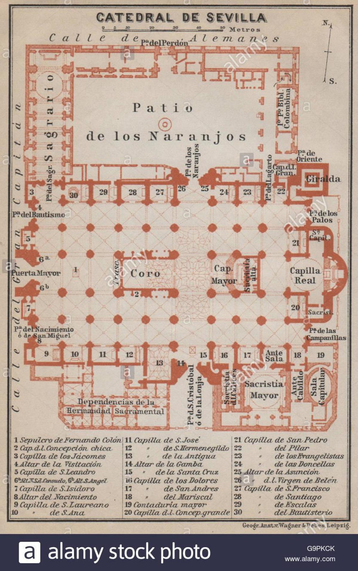 քարտեզ Севильский մայր տաճար
